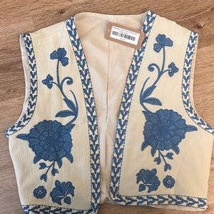 Floral Embroidered Vest